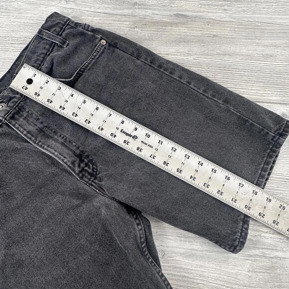 VTG Levis 505 Jean Shorts Mens 32 Black Orange Tab Made in USA EUC - Picture 3 of 6